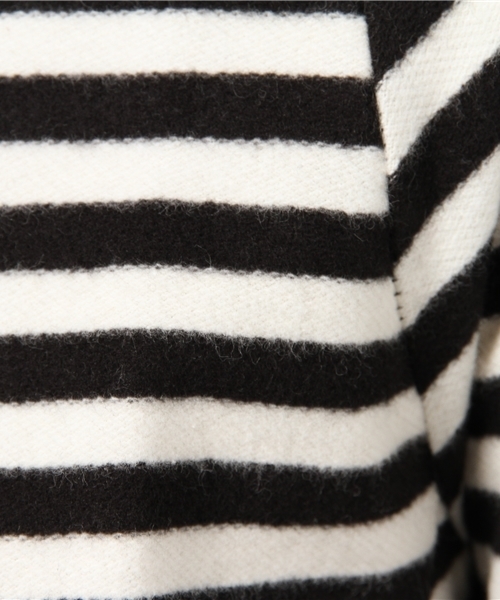 mystic(ミスティック)の「【mystic】ボーダーペプラムプルオーバー(Tシャツ/カットソー・レディース・オフホワイト/ネイビー/ブラック・フリ-)」の8枚目の写真