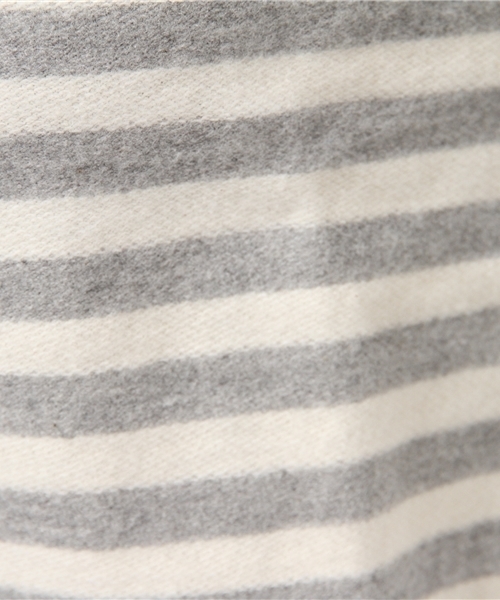 mystic(ミスティック)の「【mystic】ボーダーペプラムプルオーバー(Tシャツ/カットソー・レディース・オフホワイト/ネイビー/ブラック・フリ-)」の9枚目の写真