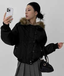 BLACKUP JAPAN ミドルファスナーアウター ブラック BLACKUP｜ブラックアップのジャケット/アウター（ブラック/黒色系