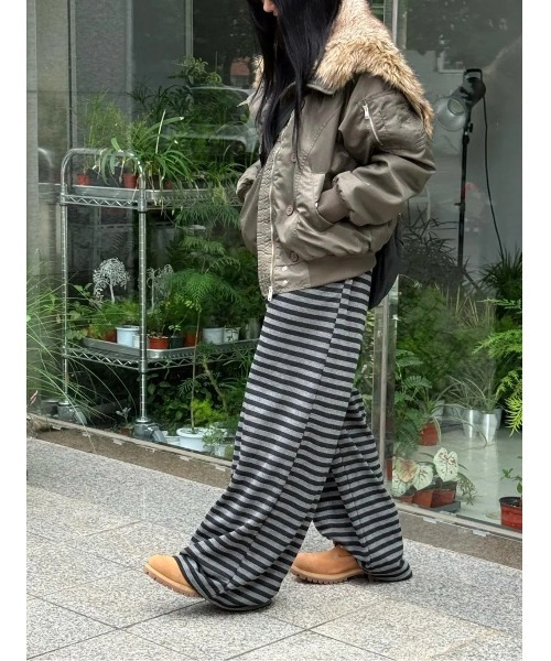 BLACKUP ヌニルファートリミングフードジャンパー MADE] ヌニルファー