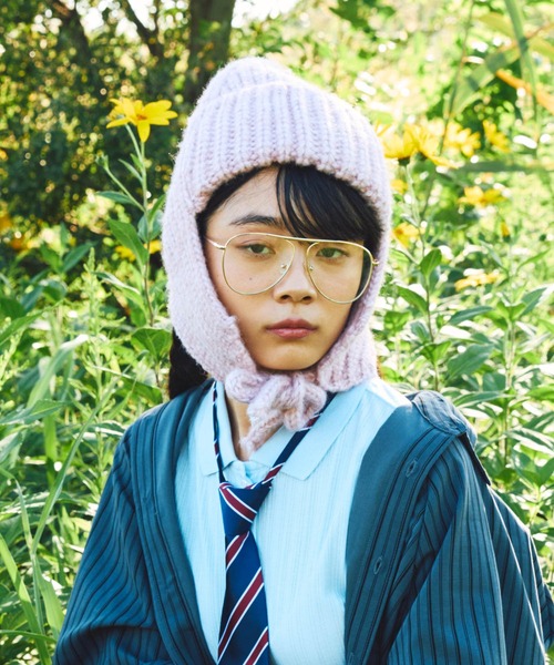 PUNYUS（プニュズ）の「耳あて付きニット帽（ニットキャップ/ビーニー・レディース・ライトベージュ/ブラック/サックスブルー/ピンク/グレー・FREE）」の15枚目の写真