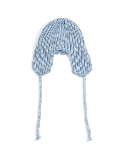 PUNYUS（プニュズ）の「耳あて付きニット帽（ニットキャップ/ビーニー・レディース・ライトベージュ/ブラック/サックスブルー/ピンク/グレー・FREE）」の17枚目の写真