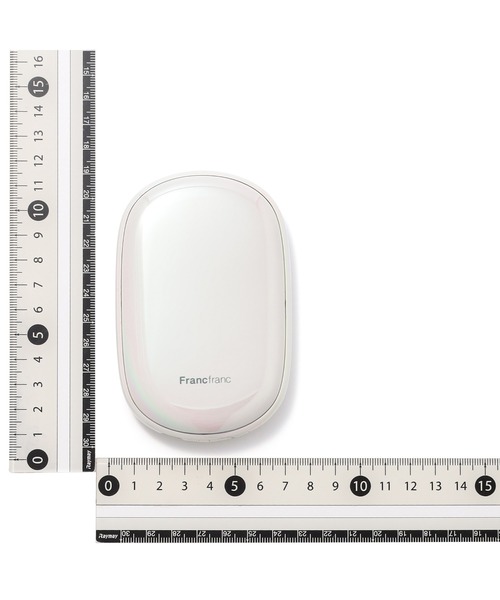 Francfranc（フランフラン）の「【2025年モデル】繰り返し使えるカイロ オーロラ ホワイト typeC対応 充電式 モバイルバッテリー機能 電子カイロ ギフト プレゼント 贈り物（生活家電・レディース・ホワイト・FREE）」の13枚目の写真