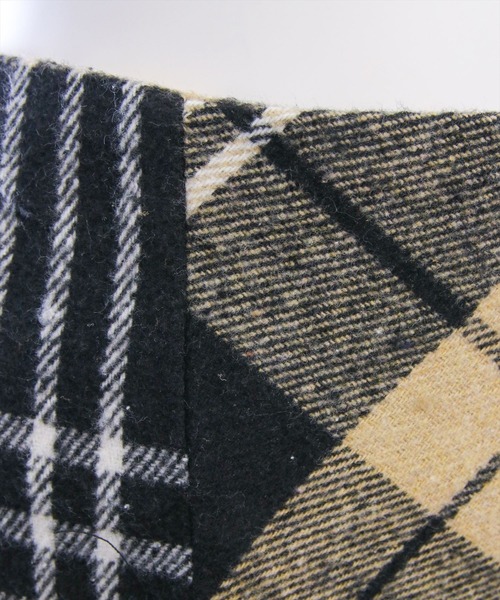 clear（クリア）の「チェック柄バックレースアップボックスプリーツスカート[着回し力抜群 ガーリー ミニ]（スカート・レディース・ブラック/ブラウン/ベージュ・F）」の16枚目の写真