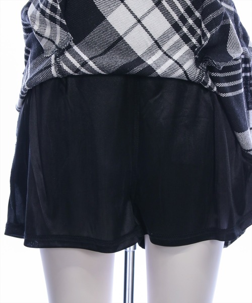 clear（クリア）の「チェック柄バックレースアップボックスプリーツスカート[着回し力抜群 ガーリー ミニ]（スカート・レディース・ブラック/ブラウン/ベージュ・F）」の15枚目の写真