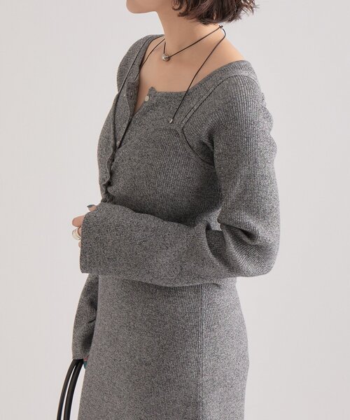 ニットビスチェ付き ワンピース（ワンピース）｜mystic（ミスティック