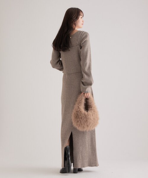 ニットビスチェ付き ワンピース（ワンピース）｜mystic（ミスティック