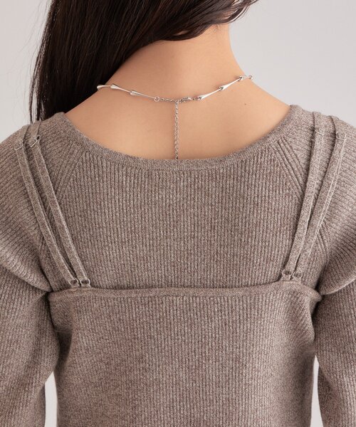 ニットビスチェ付き ワンピース（ワンピース）｜mystic（ミスティック