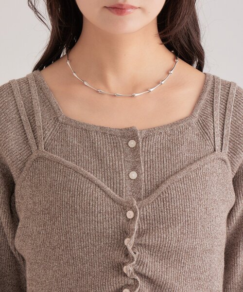 ニットビスチェ付き ワンピース（ワンピース）｜mystic（ミスティック