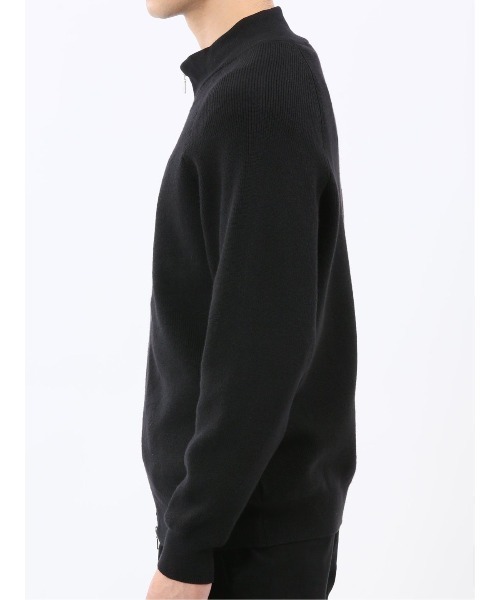 m.f.editorial（エムエフエディトリアル）の「【ウォッシャブル ウール混】m.f.エディトリアル メンズ 畦 ドライバーズ ニットアウター（カーディガン/ボレロ・メンズ・グレー系その他2/ブラック・LARGE/X-LARGE/MEDIUM）」の3枚目の写真