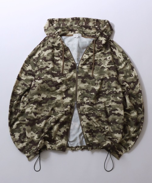 SITRY(シトリー)の「Drawstring Mini French Terry Sweat Zip Hoodie/無地 カットデニム カモフラ柄 ドローコード オーバーサイズ ミニ裏毛 フルジップパーカー フーディー パーカー スウェット レディース メンズ(パーカー・メンズ・ブラック系その他/オートミール/スミクロ/ブルー系その他/グリーン系その他/ブラウン系その他・M/LL/L)」の2枚目の写真