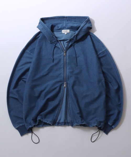 セール】Drawstring Mini French Terry Sweat Zip Hoodie/無地 カット