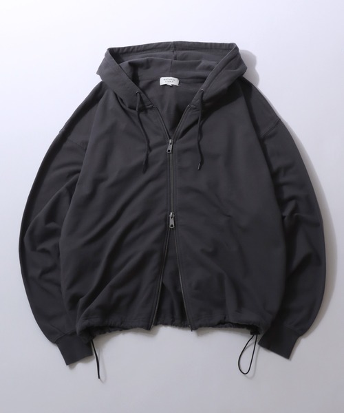 セール】Drawstring Mini French Terry Sweat Zip Hoodie/無地 カット