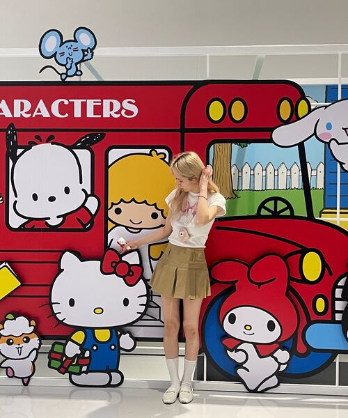 RONRON(ロンロン)の「DOUBLE RIBBON SLIM CROP T SHIRT WHITE PINK(Tシャツ/カットソー・レディース・その他・FREE)」の7枚目の写真