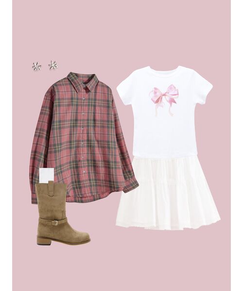 RONRON(ロンロン)の「DOUBLE RIBBON SLIM CROP T SHIRT WHITE PINK(Tシャツ/カットソー・レディース・その他・FREE)」の8枚目の写真
