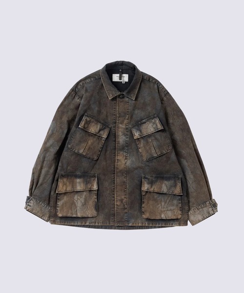 Anachronorm(アナクロノーム)の「【ANACHRONORM】SULFUR DYED RIPSTOP REALTREE FATIGUE JACKET(カバーオール・メンズ・ブラウン・1/2)」の1枚目の写真