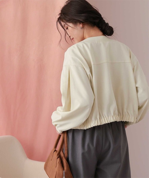 titivate(ティティベイト)の「ダブルポケットデザインブルゾン(ブルゾン・レディース・サンドベージュ/ライトイエロー/アイボリー/ブラック・L/M)」の7枚目の写真