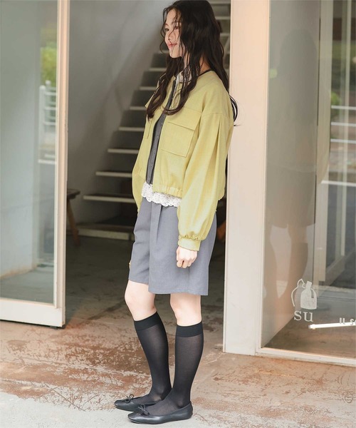 titivate(ティティベイト)の「ダブルポケットデザインブルゾン(ブルゾン・レディース・サンドベージュ/ライトイエロー/アイボリー/ブラック・L/M)」の20枚目の写真