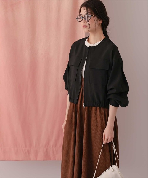 titivate(ティティベイト)の「ダブルポケットデザインブルゾン(ブルゾン・レディース・サンドベージュ/ライトイエロー/アイボリー/ブラック・L/M)」の11枚目の写真