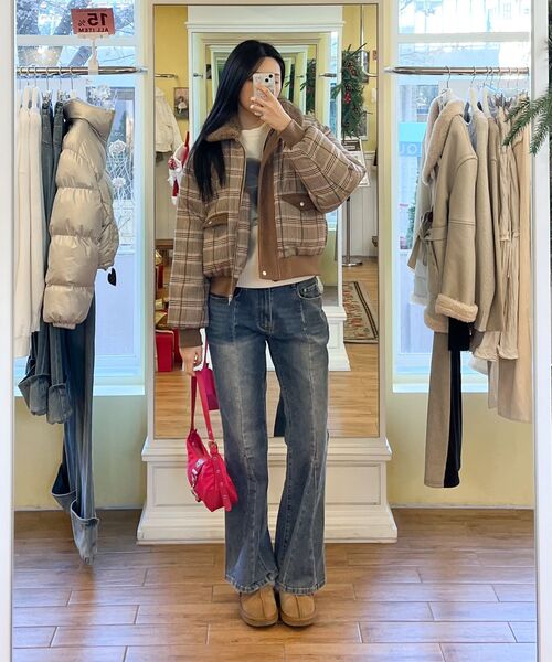 BITTER CELLS（ビターセルズ）の「ウィティプファージャケット-ピンクチェック（ダウンジャケット/コート・レディース・その他・FREE）」の7枚目の写真