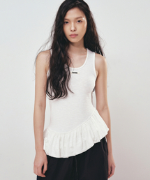 BALLOON LABEL SLEEVELESS_IVORY