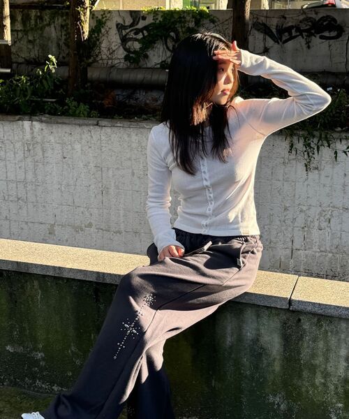 セール】Stone Beads 2way Jogger - Charcoal（スウェットパンツ