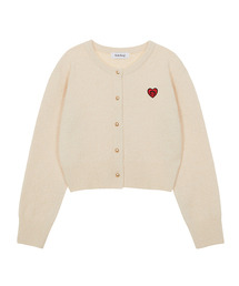 CNVS（ベティ ブープ）の「ベティブープ ハート ラウンドネック クロップニットカーディガン_(2色)（カーディガン/ボレロ）」