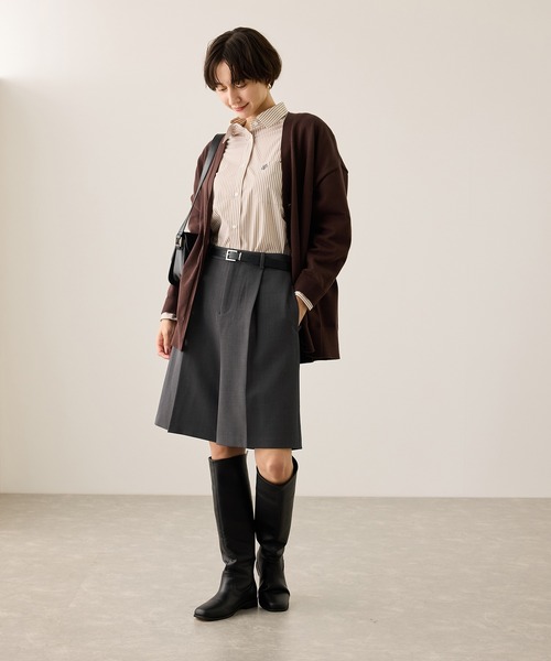 ROPE' PICNIC（ロペピクニック）の「ウエストタックハーフパンツ（その他パンツ・レディース・チャコールグレー/ベージュ系その他2/ブラック・S/M）」の17枚目の写真