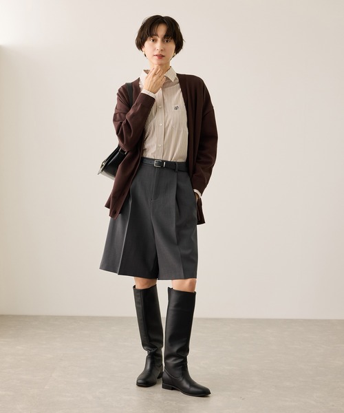 ROPE' PICNIC（ロペピクニック）の「ウエストタックハーフパンツ（その他パンツ・レディース・チャコールグレー/ベージュ系その他2/ブラック・S/M）」の16枚目の写真