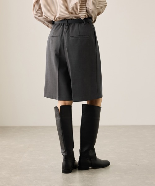 ROPE' PICNIC（ロペピクニック）の「ウエストタックハーフパンツ（その他パンツ・レディース・チャコールグレー/ベージュ系その他2/ブラック・S/M）」の12枚目の写真