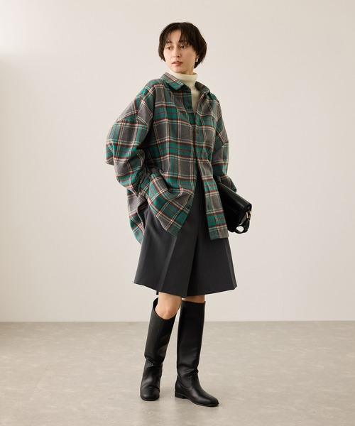 ROPE' PICNIC（ロペピクニック）の「ウエストタックハーフパンツ（その他パンツ・レディース・チャコールグレー/ベージュ系その他2/ブラック・S/M）」の11枚目の写真