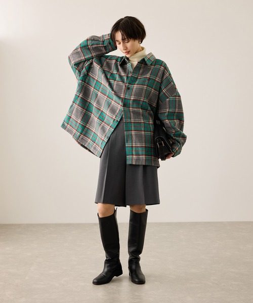 ROPE' PICNIC（ロペピクニック）の「ウエストタックハーフパンツ（その他パンツ・レディース・チャコールグレー/ベージュ系その他2/ブラック・S/M）」の10枚目の写真