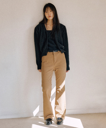 COTTON BOOTSCUT PANTS CAMEL