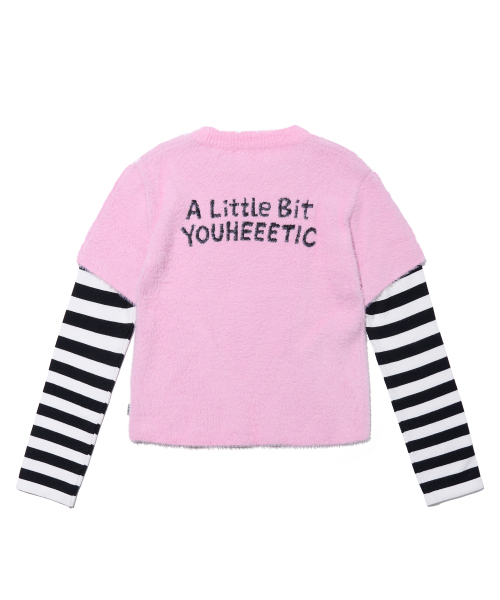 YOUHEE（ユヒ）の「YOUHEETIC LAYERED KNIT PINK（ニット/セーター・レディース・その他・FREE）」の4枚目の写真