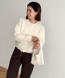 CANAL JEAN | El mar　ヘアリーニットカーディガンwithバッグ(カーディガン/ボレロ)