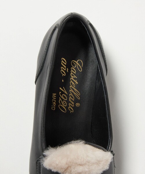 CASTELLANO（カステラーノ）の「【別注】＜CASTELLANO for conte＞ボア コインローファー（スリッポン・レディース・オフホワイト・38/36/37）」の9枚目の写真