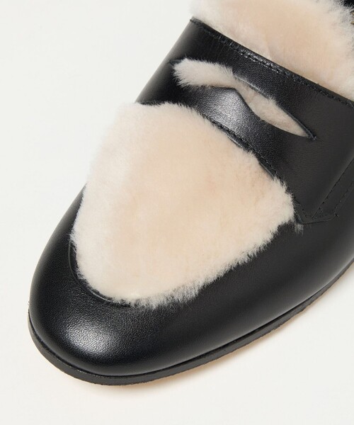 CASTELLANO（カステラーノ）の「【別注】＜CASTELLANO for conte＞ボア コインローファー（スリッポン・レディース・オフホワイト・38/36/37）」の10枚目の写真