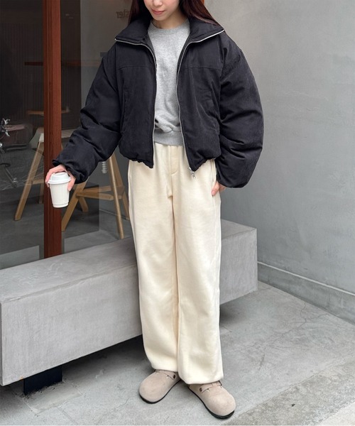 LE MORE（リモア）の「ピーチスキンショートダウンジャケット（ダウンジャケット/コート・レディース・ブラウン/ナチュラル/ブラック・FREE）」の7枚目の写真