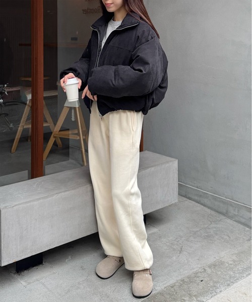 LE MORE（リモア）の「ピーチスキンショートダウンジャケット（ダウンジャケット/コート・レディース・ブラウン/ナチュラル/ブラック・FREE）」の8枚目の写真