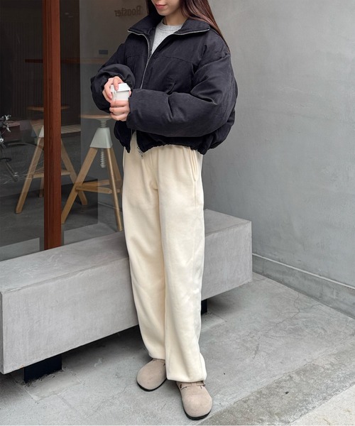 LE MORE（リモア）の「ピーチスキンショートダウンジャケット（ダウンジャケット/コート・レディース・ブラウン/ナチュラル/ブラック・FREE）」の10枚目の写真