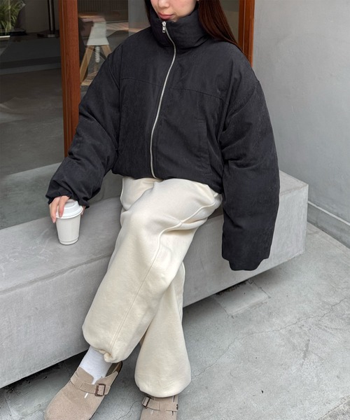 LE MORE（リモア）の「ピーチスキンショートダウンジャケット（ダウンジャケット/コート・レディース・ブラウン/ナチュラル/ブラック・FREE）」の11枚目の写真