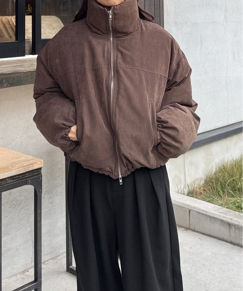 LE MORE（リモア）の「ピーチスキンショートダウンジャケット（ダウンジャケット/コート・レディース・ブラウン/ナチュラル/ブラック・FREE）」の14枚目の写真