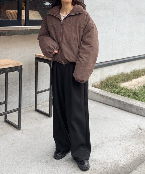 coco様　ダウンジャケット　チョコ　サイズ36 セール】ピーチスキンショートダウンジャケット（ダウンジャケット