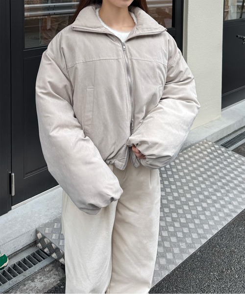 LE MORE（リモア）の「ピーチスキンショートダウンジャケット（ダウンジャケット/コート・レディース・ブラウン/ナチュラル/ブラック・FREE）」の21枚目の写真