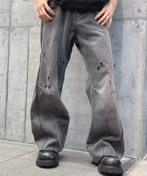 A'GEM/9×.kom『select/セレクト』Vintage Fade Zip Denim/ヴィンテージ