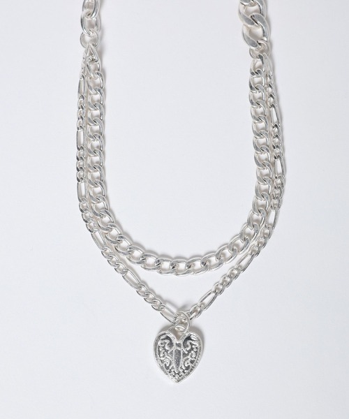 JEANASIS（ジーナシス）の「【シルバー925プレーティング】ハートチェーンネックレス/632673（ネックレス・レディース・ゴールド/シルバー・FREE）」の6枚目の写真