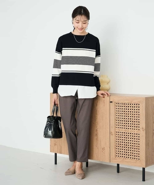 a.v.v（アーヴェヴェ）の「裏起毛ハイパーストレッチスリムパンツ（その他パンツ・レディース・グレー系その他/ブラック/チャコールグレー・34/36/40/38/42）」の8枚目の写真