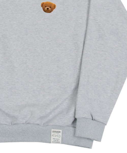 GRAVER（グレーバー）の「[ユニセックス]スモール OF ベア スウェットシャツ_グレー（スウェット・レディース・グレー・LARGE/MEDIUM/X-LARGE）」の4枚目の写真