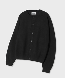 GLW（ジーエルダブリュ）の「エッセンシャルラウンドネックニットカーディガンブラック（カーディガン/ボレロ）」
