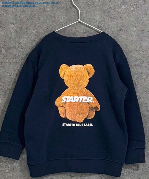 THE CASUAL(カジュアル)の「【STARTER/スターター】裏起毛 綿タッチ ピリング防止加工 バックベアプリント ビッグトレーナー(スウェット・キッズ・ネイビー/チャコール/ブラック/オフホワイト/杢グレー/ダークグリーン・110cm/130cm/140cm/150cm/160cm/120cm)」の6枚目の写真